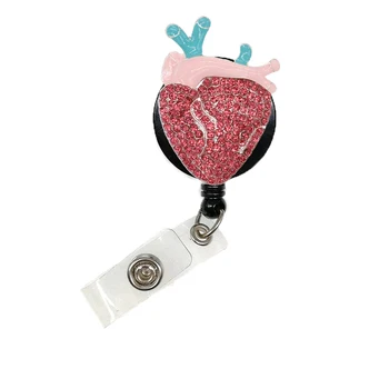 

6 Styles A set of Medical Nurse Retractable Badge Reel Lung Heart AIN RN Koala Nurse Gift Id Badge Holder