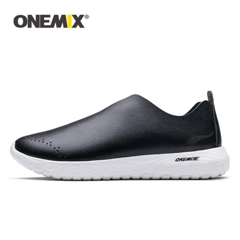 

ONEMIX Travel Shoes Breathable Comfortable Pig Leather Slip-on Flat Shoes Women Sneakers For Outdoor Walking Trekking Shoes