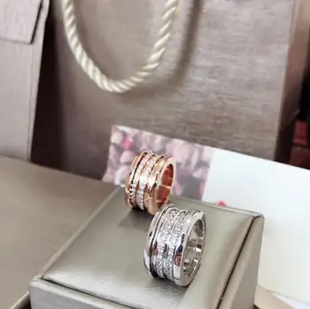 

Original spring large titanium steel ring, Roman letters in rose gold ring jewelry for women and men