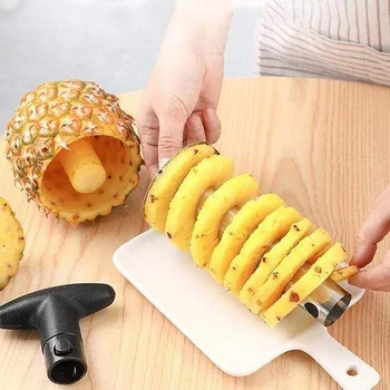 

1Pc Stainless Steel Easy to use Pineapple Peeler Accessories Pineapple Slicers Fruit Knife Cutter Corer Slicer Kitchen Tools