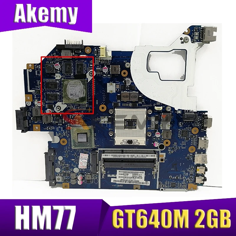 Материнская плата для ноутбука Acer aspire V3-571 V3-571G E1-571G HM77 DDR3 NBRZP11001 Q5WVH LA-7912P GT640M 2 Гб