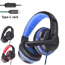 For Huawei Xiomi Type C Jack Wired Headphone With Mic Switch Mobile Phone Gamer Headset Kids Girl Music Gaming Stereo Helmets
