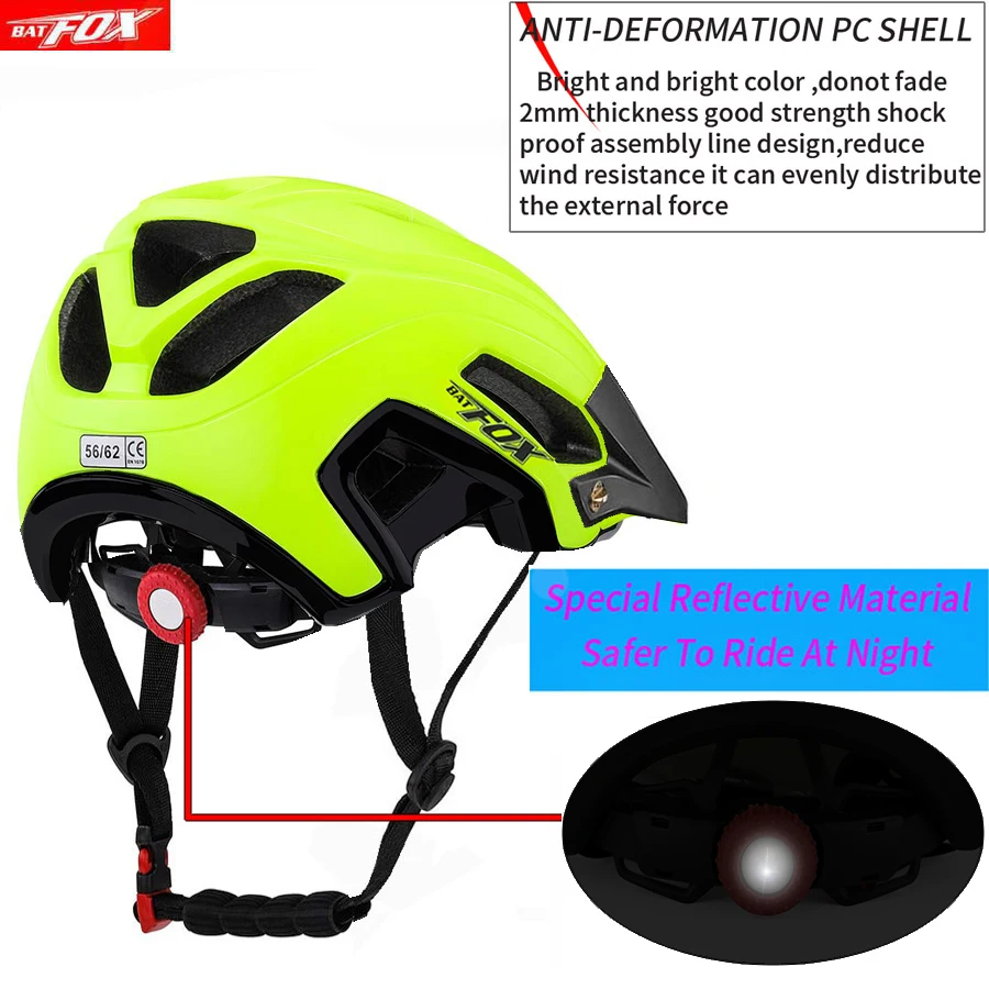 BATFOX ультралегкий велосипедный шлем MTB дорожный велосипедный шлем для мужчин гоночный мотоцикл шлем спортивный Аэро велосипедный шлем