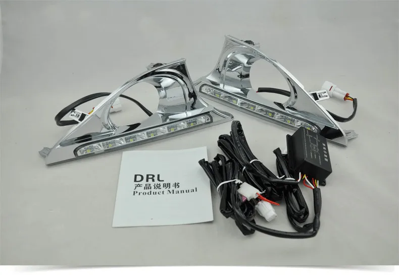 Автомобильный Стайлинг светодиодный DRL для Toyota Camry 2012- дневные ходовые огни дневная лампа с сигналом поворота затемненное функциональное реле