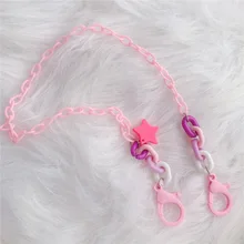 

Girl Pink Chain Mask Lanyard Unisex Anti-lost Acrylic Chain Face Mask Lanyards Glasses Chain Neck Straps Mask Cord Holder
