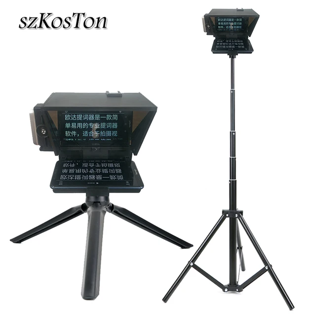 Phone DSLR Camera Teleprompter For Interview Speech Reader Video Shooting Portable Mobile Phone Prompter Artifact Remote Control