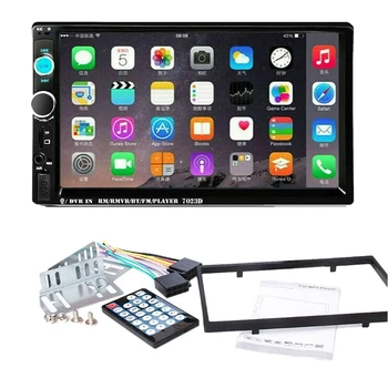 

7 Inch Car Stereo 2 Din HD Bluetooth MP5 Video Digital Player with Wireless Remote Control Hands Free Multimedia, Support Card R