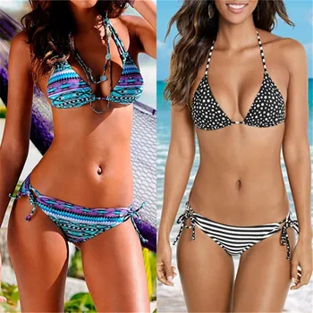 

Sexy Print Bikini 2020 Mujer New Swimwear Women Swimsuit Beach Bathing Suit Thong Micro Bikinis Set Monokini Brazilian Biquini
