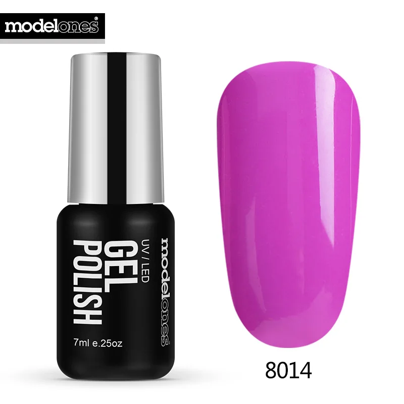MODELONES без запаха органический замачиваемый УФ-гель для ногтей розовый цвет серия Гель-лак для ногтей маникюр цветной гель лак - Цвет: 8014