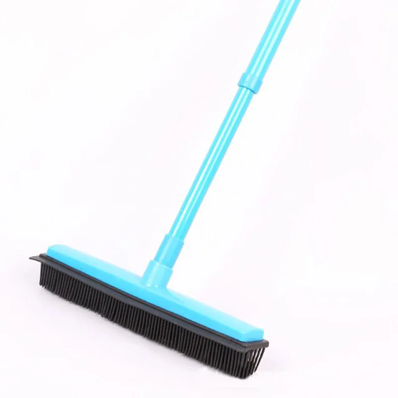 

Floor Hair Broom Dust Scraper & Pet Hair Lint Removal Device Telescopic Cleaner Sweeper No Hand Wash Mop Clean Wipe Window Tool