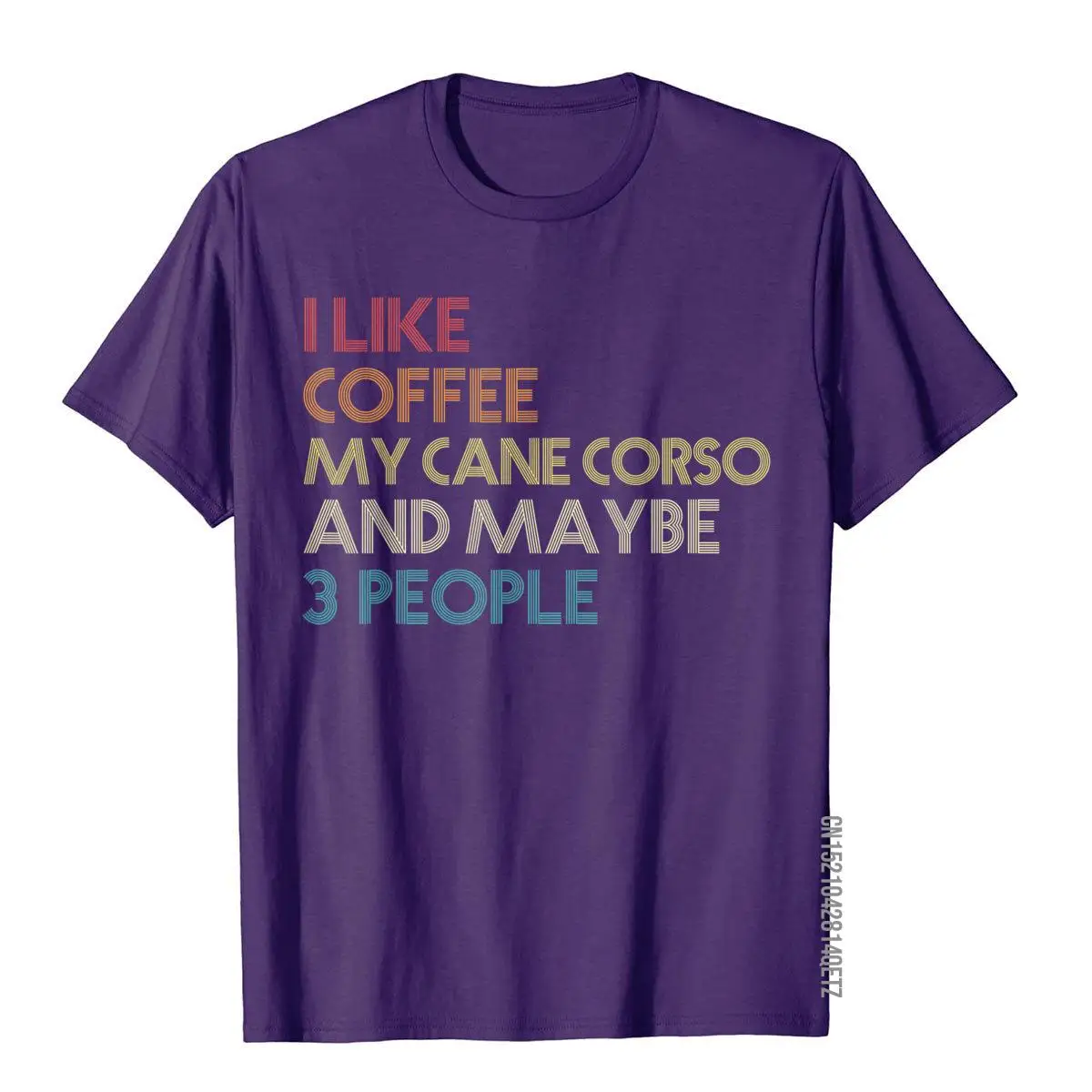 Cane Corso Dog Owner Coffee Lovers Funny Quote Vintage Retro T-Shirt__B12938purple