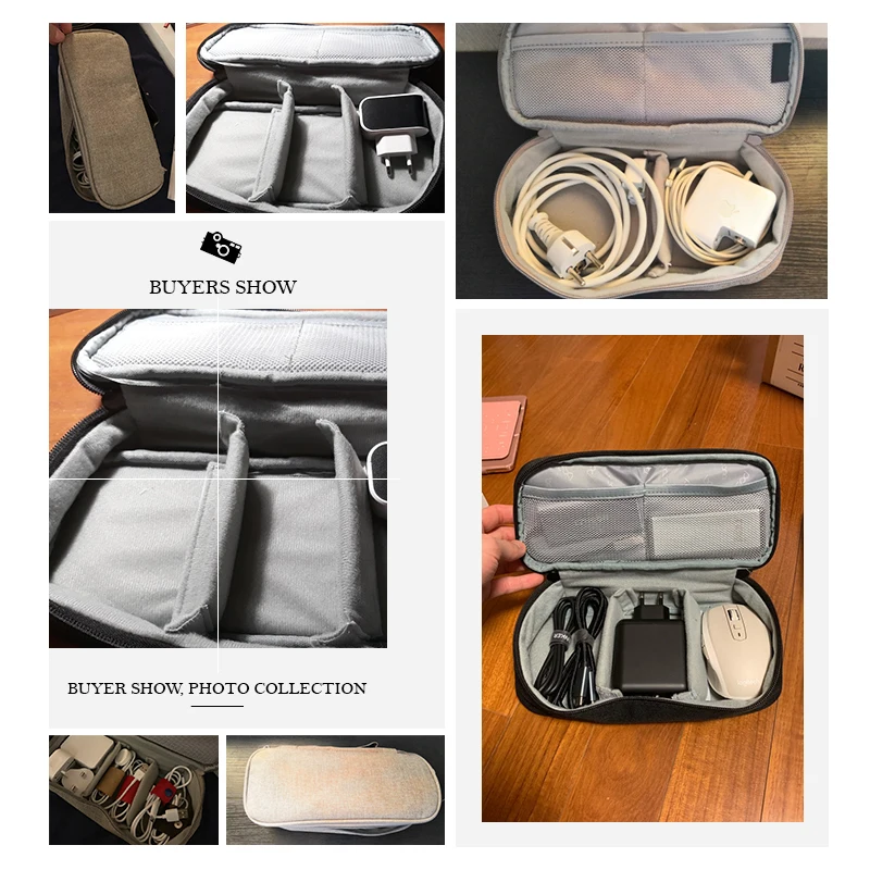 Portable Cable Organizer Bag For Electronics Travel Digital Gadgets Case Headphones Charger Wires Storage Pouch Accessories Item