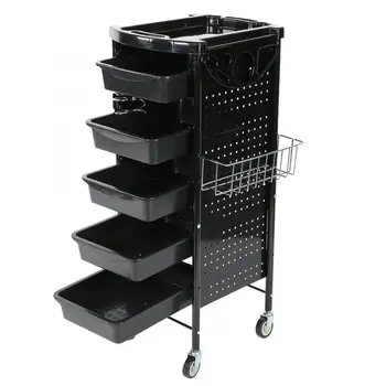 

Adjustable 6 Tiers Storage Rack Trolley Cart With Wheels For Hair Salon & Beauty Salons Styling Accessories Oversea Shipping