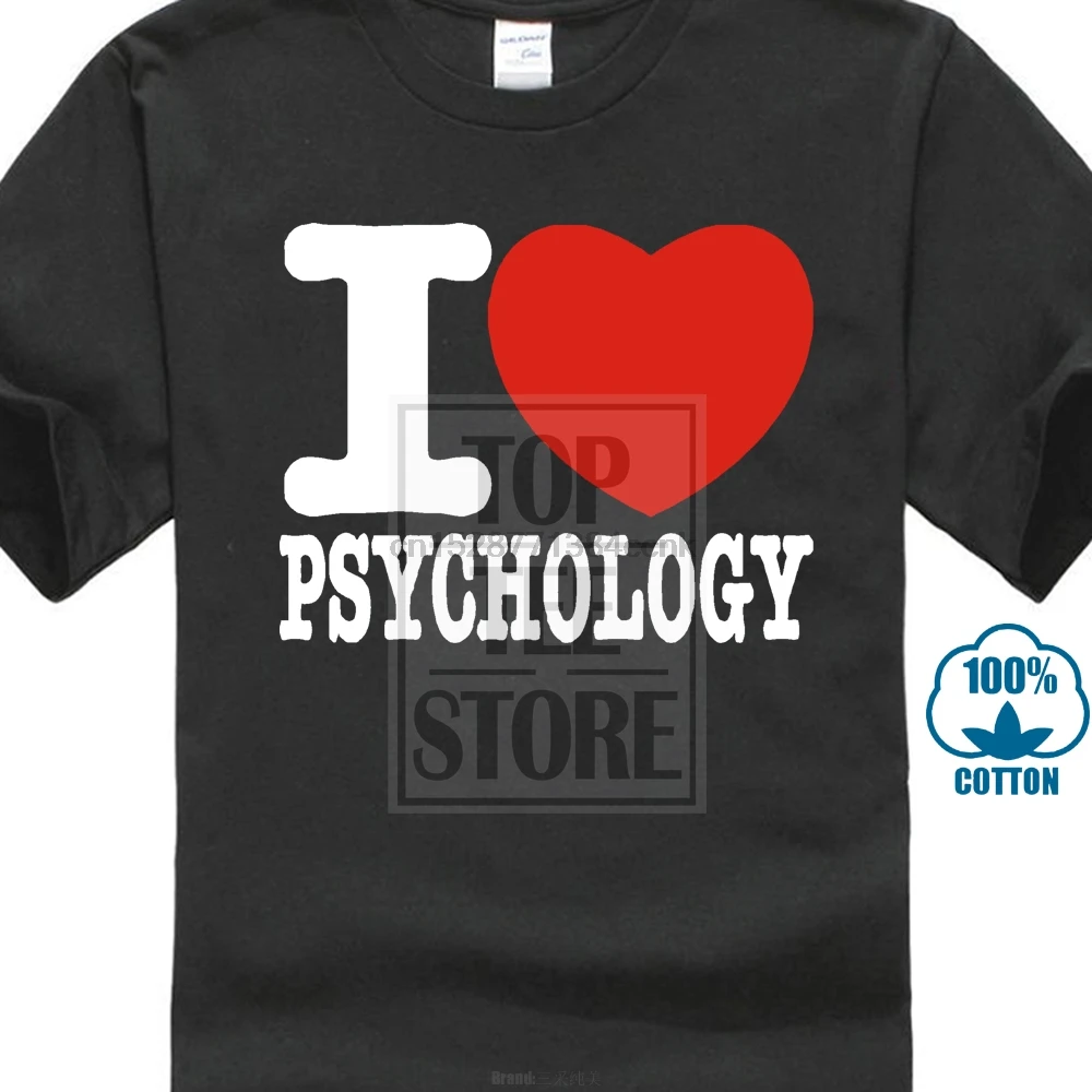 Персонализированные футболки I Love Psychology 3D Футболка с принтом для мужчин одежда