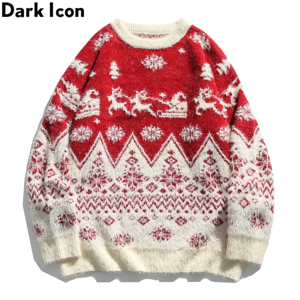 Рождественский свитер Dark Icon мужская и женская трикотажная одежда с круглым