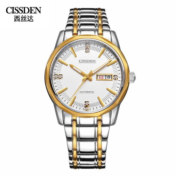 

Watch Switzerland Import Double Calendar Diamond Set Automatic Hollow out Analog Watch Men Top Grade New Style Business Watch