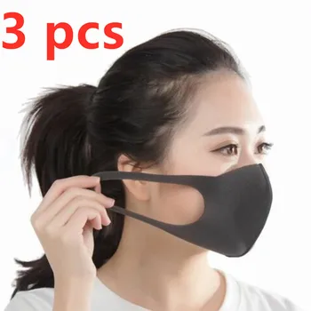 

IN STOCK! 3/6pcs Regular Size Black Pitta Mask Dark Gray Japan Anti-Pollution/Dust Face Mask