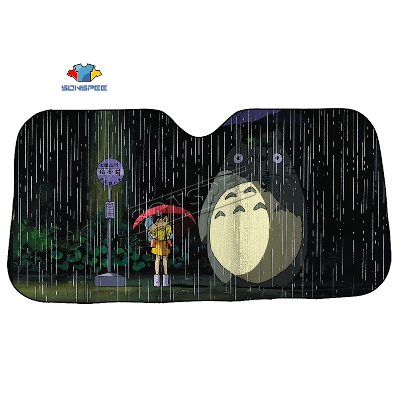 10 3D печать Hayao Miyazaki Animationg Мой сосед Тоторо солнцезащитные очки Авто ветровое стекло тенты автомобиля Защита от солнца на переднее стекло крышка - Цвет: 10