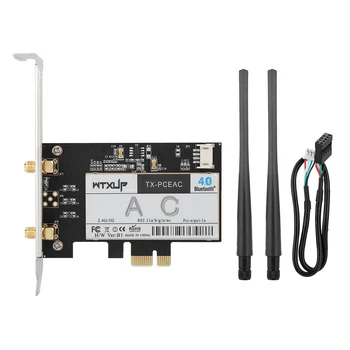 

1200Mbps 2.4/5G Dual-band PCI-E Wireless Network Card + Bluetooth 4.0 802.11AC Support Dual Frequency WIFI
