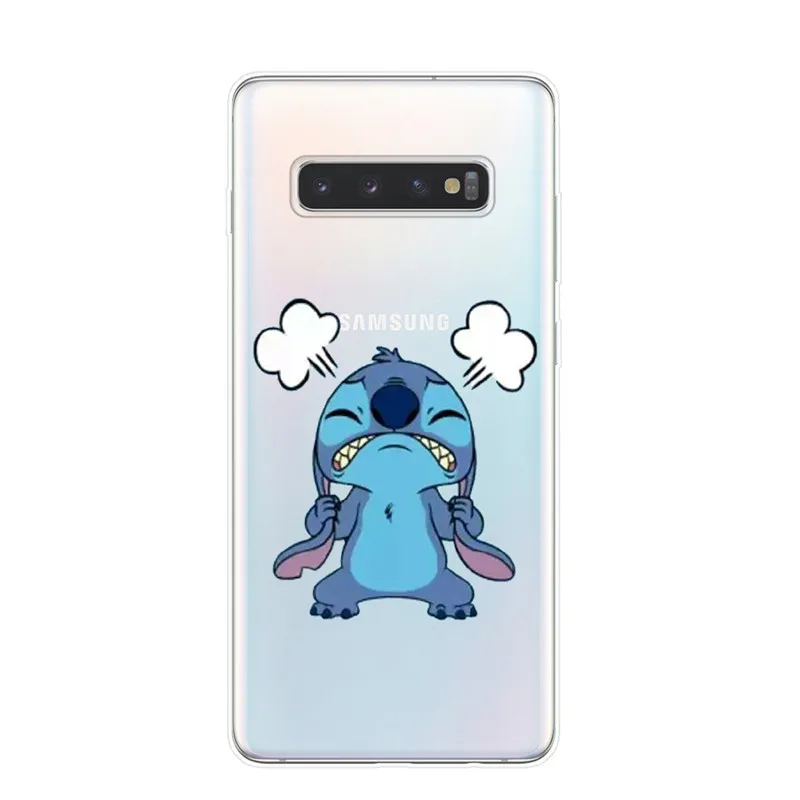 T5970 Милые чехлы для телефонов Disneys Stitch для samsung S10 S9 S8 Plus S10e 5G S6 S7 Edge S10Lite, Прозрачная силиконовая Мягкая задняя крышка - Цвет: T5970