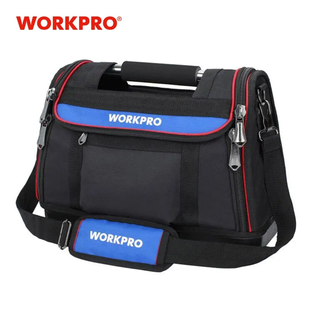 

WORKPRO 15" Open Top Tool Bag Heavy Duty Tool Storage Bag Tool Organizer Multifunctional Bag Men Crossbody Bag for Tools