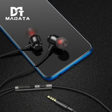 MADATA Bass Sound наушники-вкладыши спортивные наушники с микрофоном для xiaomi iPhone samsung гарнитура fone de ouvido auriculares MP3