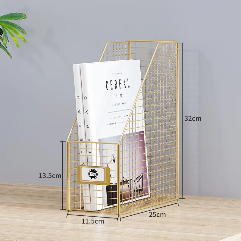 Desktop Book Stand File Storage Box Shelf Folder Vertical Basket Office Supplies | Дом и сад