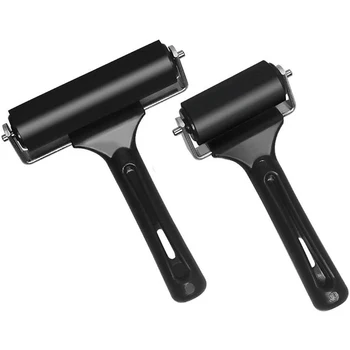 

Rubber Roller, Set of 2 (6 & 10cm), Ink Brayer Roller perfect for Printmaking, Wallpapers, Block Printing Stamping