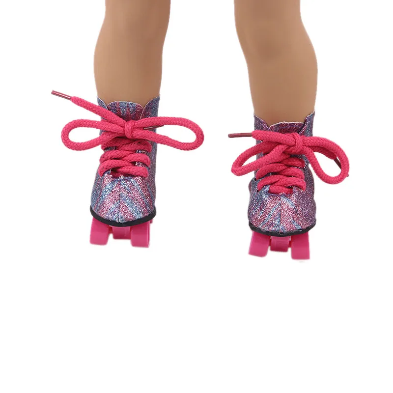 7.5 cm Doll Skates Shoes Clothes For American 18 Inch Girl 43 cm Born Baby Doll Items Accessories Nenuco,Toys