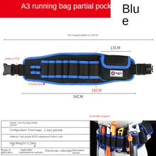 Sac de rangement pour outils de réparation, sac de taille multifonction, sac de rangement pour outils de réparation, tissu Oxford, matériel, clé de poche, pince, sac de rangement