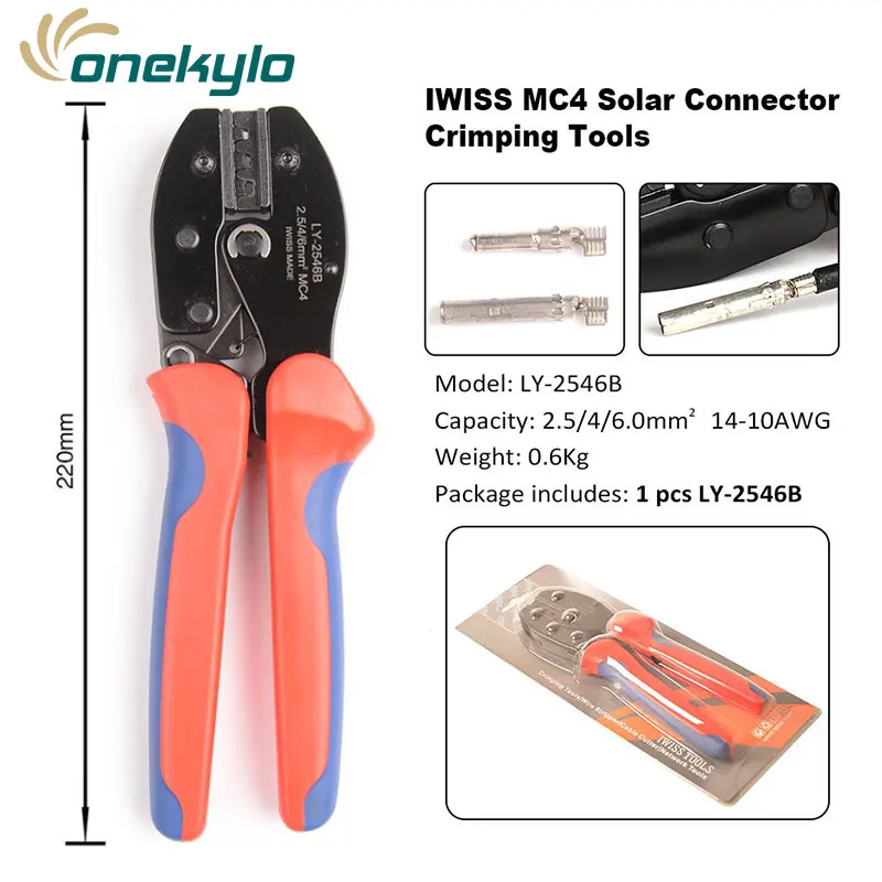Обжимные Щипцы IWISS LY 2546B MC3/4 обжимной инструмент для солнечной панели PV кабеля AWG
