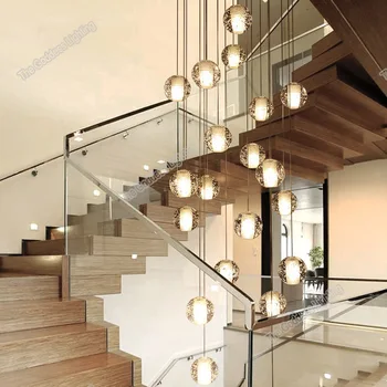 

Crystal bubbles ball modern LED chandeliers hanging lights Decor for home stair kitchen living room ceiling lamp indoor lighting