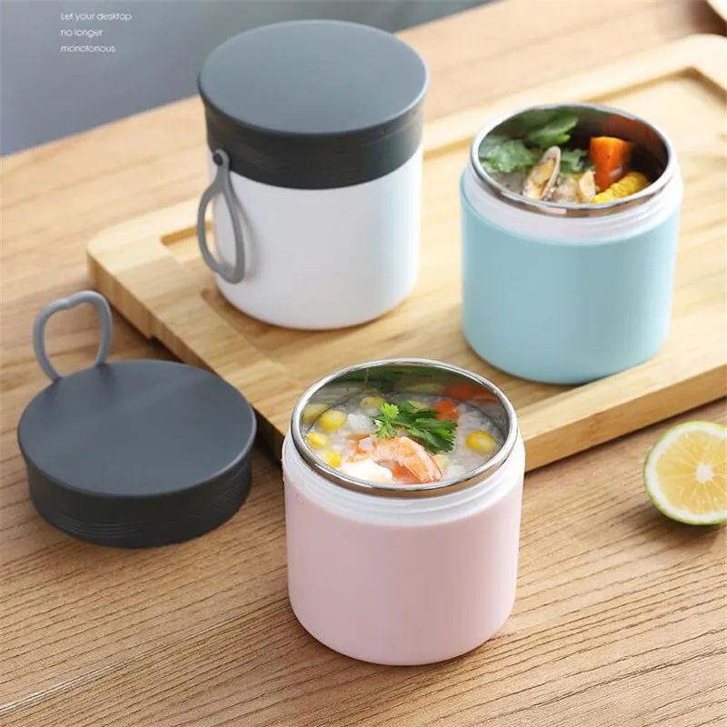 1pc 450ml Portable Food Container Stainless Steel Bento Box Thermal Jar