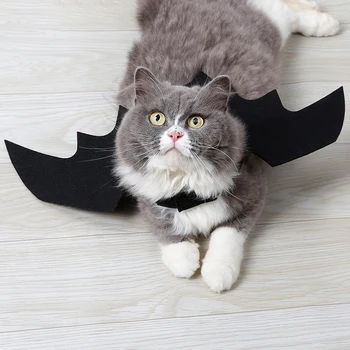 

2020 Pet Dog Cat Bat Wings Cosplay Prop Halloween Christmas Bat Fancy Dress Costume Outfit Wings Cat Costumes Photo Headwear
