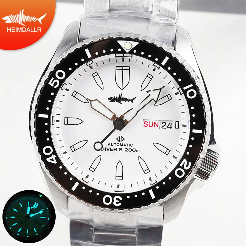 Мужские автоматические часы HEIMDALLR механические Sharkey SKX007 с сапфировым стеклом NH36A
