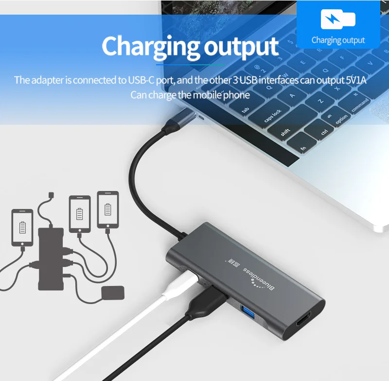 Алюминиевая Usb Type c 3 0 HUB зарядка профессиональный дизайн Алюминиевый сплав 4/7/9