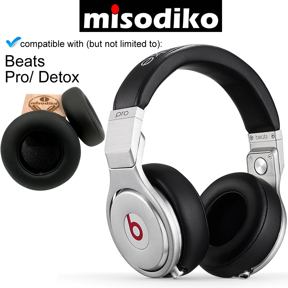 

misodiko Replacement Ear Pads Cushion Kit - for Beats by Dr. Dre Pro/ DETOX Over-Ear Wired, Headphone Repair Parts Earpads
