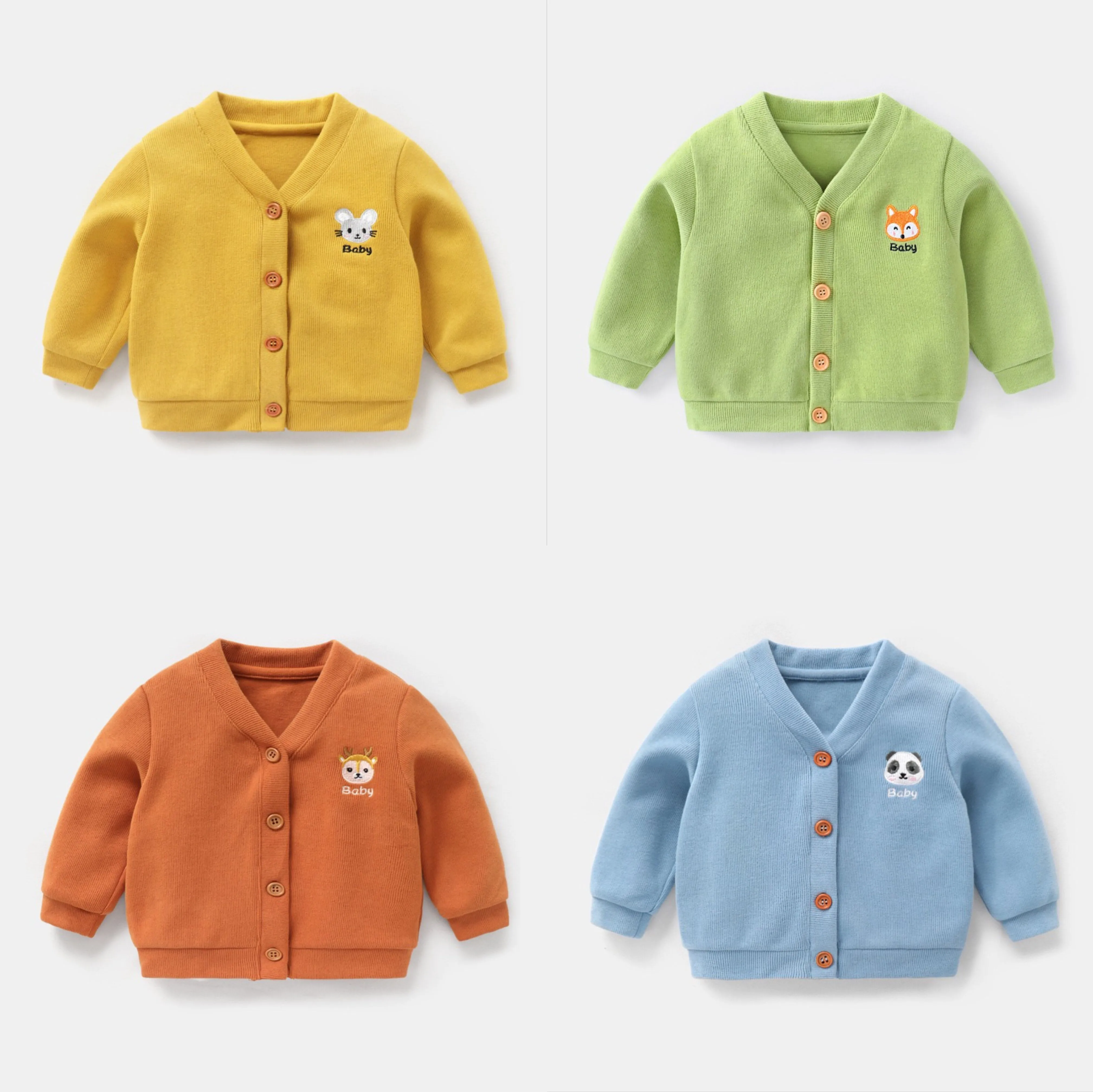 Autumn Baby Boys Girls Coat Kids Infant Sweater Toddler Knit Cardigans Newborn Knitwear Long-sleeve Cotton Baby Jacket Tops
