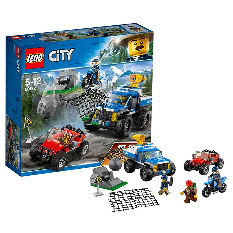 

LEGO City Series 60172 Mountain Pursuit Lego Small Particles Fight Inserted Boy Building Blocks Toy