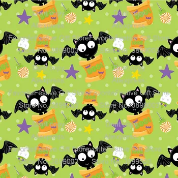 

165cm Wide spider Fabric Cotton Fabric Patchwork Halloween Pumpkin Bat Skull Printed Fabric DIY Quilting Sewing Material