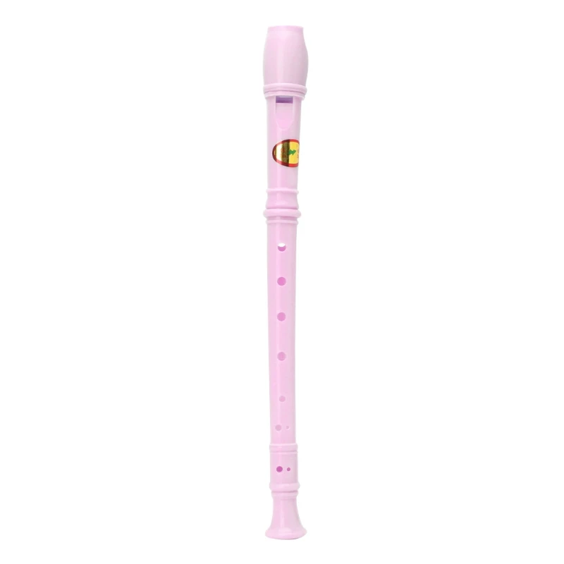 Пластиковый музыкальный инструмент Регистраторы сопрано длинная флейта 8 отверстий - Цвет: Pink