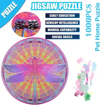 

Puzzle 1000 Pieces Lifelike Animal Challenge Blue Board Round Outeck Puzzles 70x70cm for Children Puzzle Adulto Hot Sale