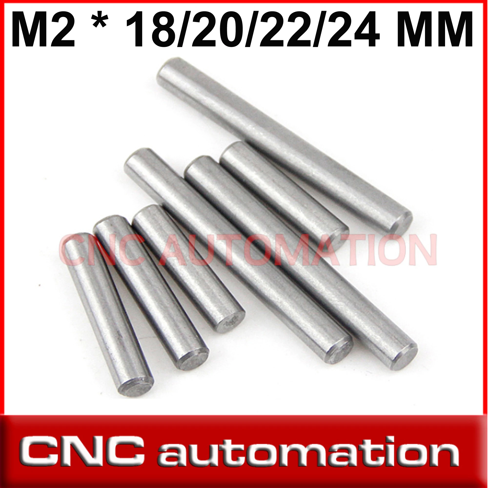 Cylindrical Dowel Locating Pin M2 2MM * 17/18/20/22/24 MM Chrome Steel 50Pcs