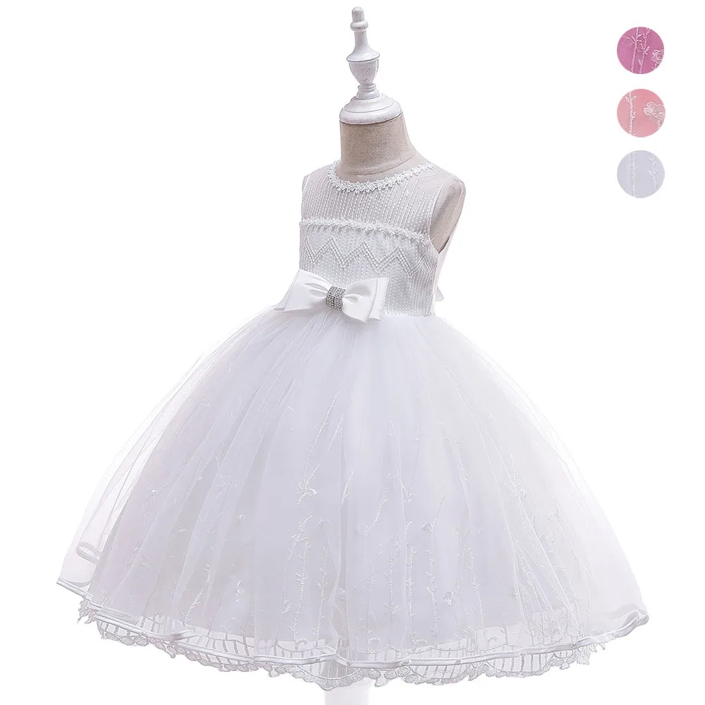 

Mesh Bow-knot Tutu Dress Bridesmaids Dress Kids Girls Wedding Dress Party Wedding Ceremony Snow White Child Girls Dresses