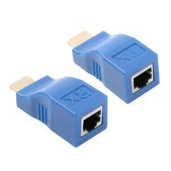 

Over Cat 5e/6 Signal TX/RX Adapter Cable Network Connector Part HDMI To RJ45