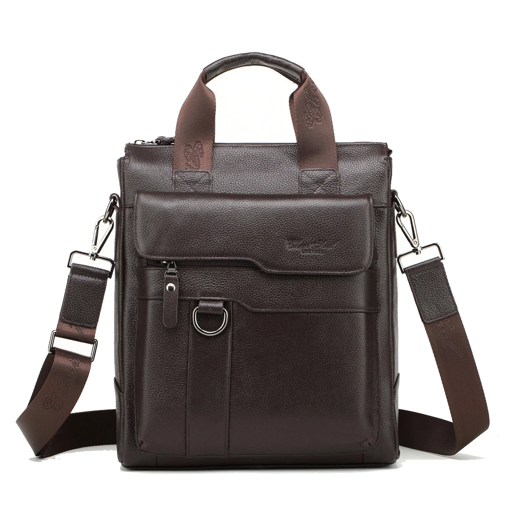 Norbinus, натуральная кожа, мужская сумка, бизнес Портфели Повседневное сумка мужские плечевые сумки через плечо сумка для офиса женская сумка дорожная сумка - Цвет: Coffee