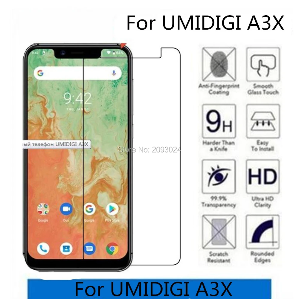 5 шт./лот 2.5D 9H закаленное стекло для UMIDIGI A3X защита экрана закаленная Защитная