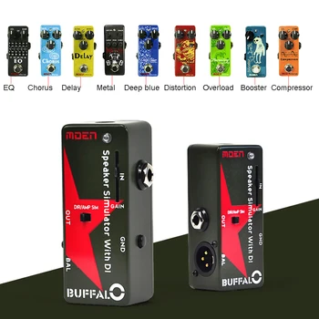 

MOEN Guitar Effect Pedal EQ Delay Chorus Compressor Booster Metal Distortion Overdrive DI