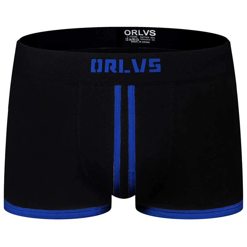 ORLVS Брендовое Мужское нижнее белье мужские боксеры мужские трусы cueca tanga быстросохнущие Ropa Interior Hombre мужские боксеры шорты мужские дышащие - Цвет: OR167-blue