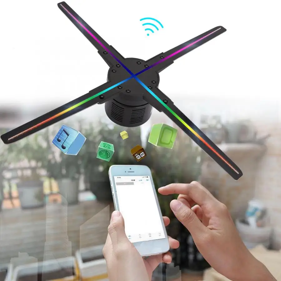 Голографическая рекламная машина 3D голографическая 512 светодиодов Wi Fi